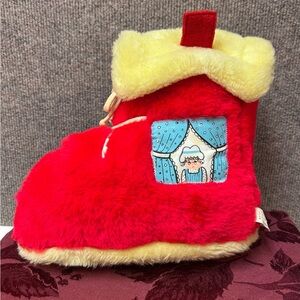 Vintage Eden toys plush Old Woman Who Lived in a Shoe Rattle‎ 9”